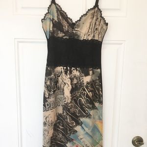 Spain Illustration Print Pencil Dress